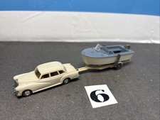 Wiking Mercedes 300 Adenauer mit Boot auf Anhänger Grau