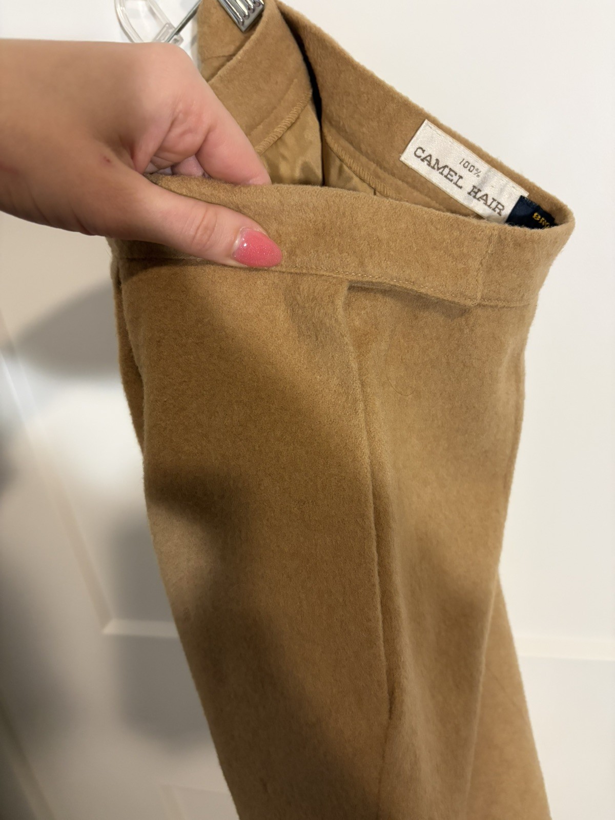 Women's Brooks Brothers 100% Camel Hair 100% Wool Beige Skirt Size 8 thumbnail 6