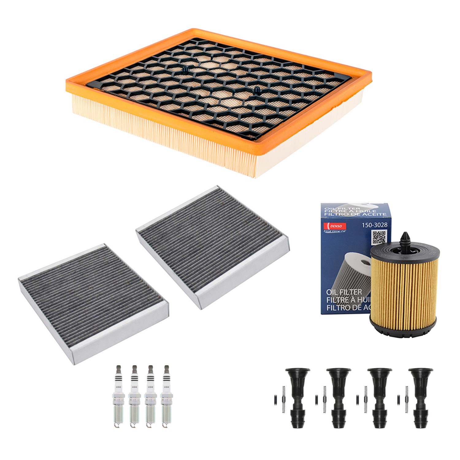 Denso Tune Up Kit NGK 4 Spark Plugs and Boots Kit for Buick Lacrosse Regal L4