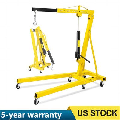 2 Ton Folding Engine Hoist Cherry Picker Garage Warehouse Shop Crane Hoist Lift