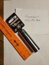 Powerbuilt 1/2 in Drive Deep Socket 16mm -  12pt - CR-V #940157 NOS 