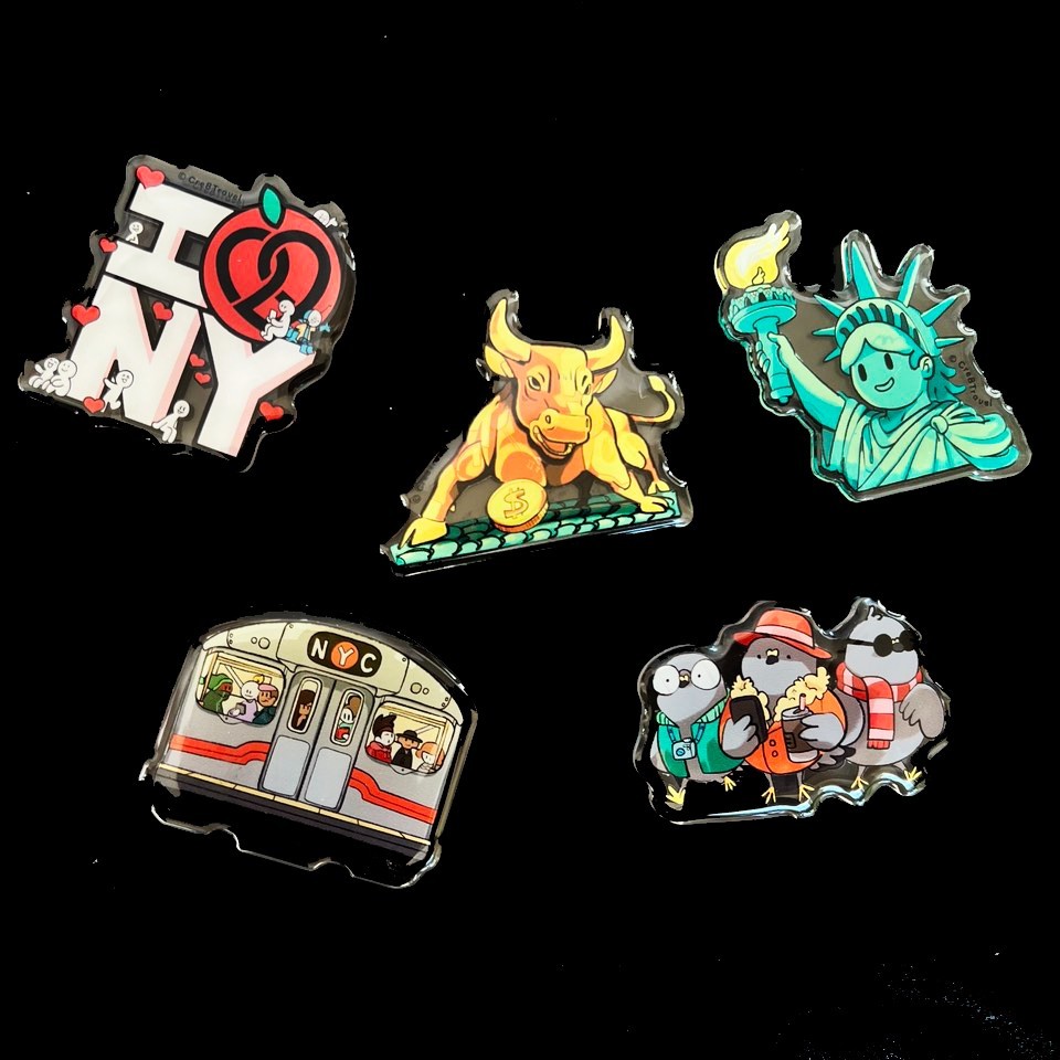 I love New York Acrylic Magnet NYC Souvenirs Gifts 