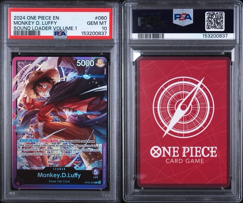 2024 One Piece Luffy OP05-060 PSA 10 GEM MINT Sound Loader Vol 1 English - Picture 3 of 3