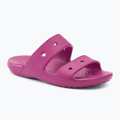 Crocs Classic Sandalen Fuchsia EU 38-39 Bequeme Flip Flops für Damen Pantoletten
