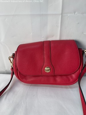 Gently Loved Red Talbots Leather Cross Body Handbag