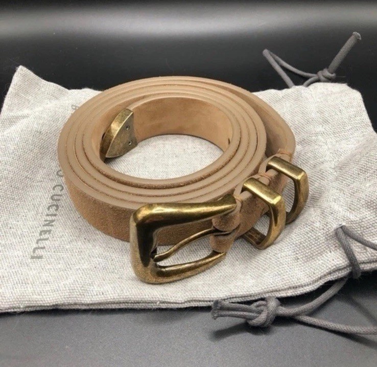 Brunello Cucinelli Light Tan Suede Belt 105 CM