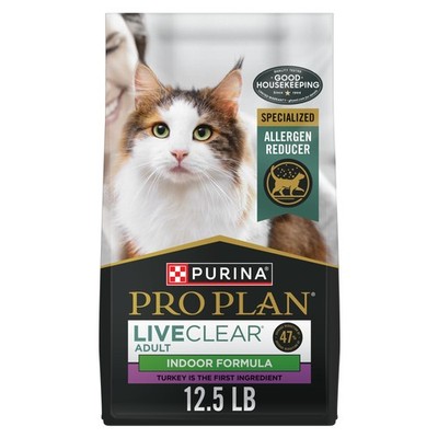 Purina Pro Plan Indoor Cat Food LiveClear Cat Allergen Reducing Turkey and Rice