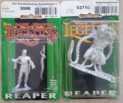 Reaper Dark Heaven Legends 02716 & 3086 Zinn Dämonen in geöffneter OVP