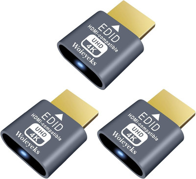 3 Pack HDMI Dummy Plug 4K Hdr,Virtual Monitor EDID Emulator, Headless Display Ad