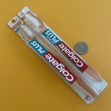 Vintage Colgate Plus Toothbrush Diamond Shaped Full Head Soft Bristles No 2 NEW