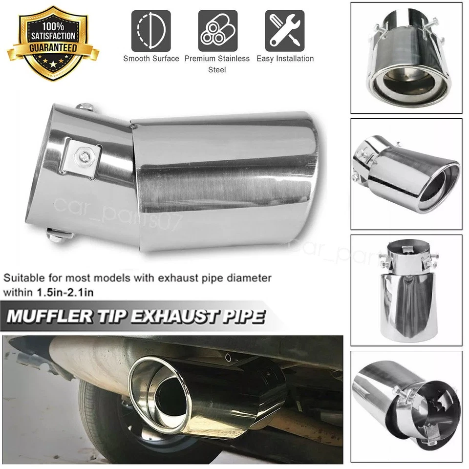 For Chevrolet Malibu 2xCar Chrome Stainless Steel Rear Exhaust Pipe Tail Muffler Foto 3 de 4