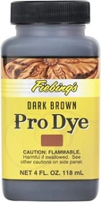 Permanent Dark Brown Leather Dye - 4 Oz Professional Quality for Shoes & Belts