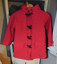 Beautiful Deep Pink Jacadi Paris Girls 8Y Long Wool Toggle Peacoat Pea Coat