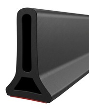 67Inch Collapsible Shower Threshold Water Dam 2" High 67inch, Black