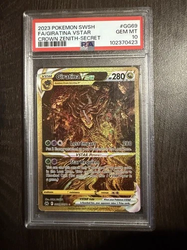 Pokémon TCG: Giratina VSTAR GG69 - Crown Zenith Galarian Gallery - PSA 10