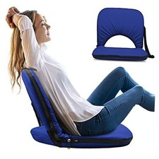 Stadium Seats Cushion for Bleachers with Strong Back Support, Folding Blue