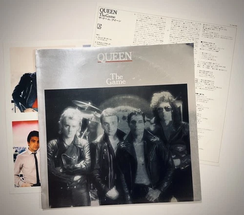 1980 Japanese 1st QUEEN THE GAME VINYL LP P-10875E INSERTS VG+/EX