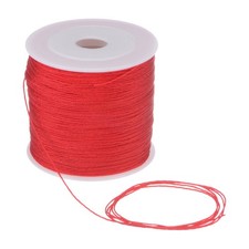 1PACK 0.6mm Nylon Satin Cord 164 Yards Bracelet String Beading Thread Red