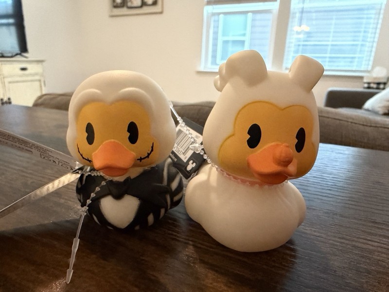 Set Of Disney Nightmare Before Christmas Rubber Duck JACK SKELLINGTON & ZERO NEW