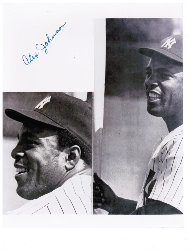 Alex Johnson Signed 8x10 - Phillies- Yankees