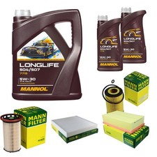 MANN Inspektionspaket 7L MANNOL Longlife 504/507 5W-30 für VW Passat Variant