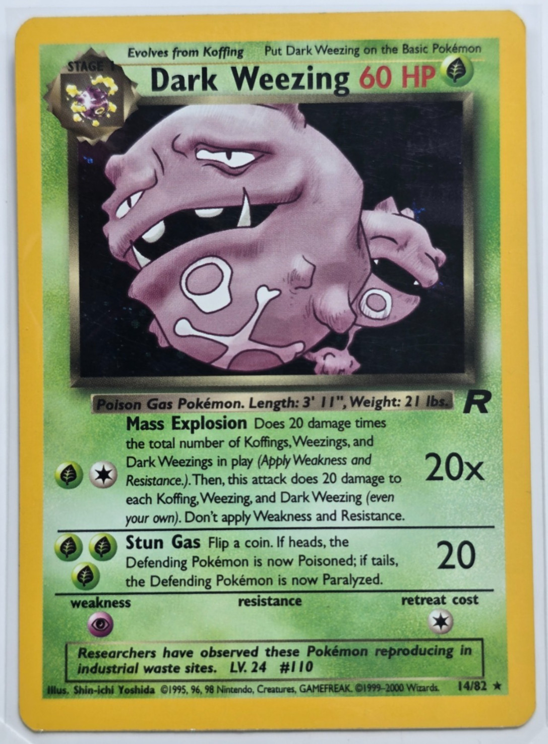 Dark Weezing 14/82 Team Rocket Holo Regular Pokémon TCG