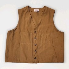 CC Filson Gilet Moleskin Uomo Taglia 50 Stile 820 Outdoor Caccia Lavoro Cotone Tan