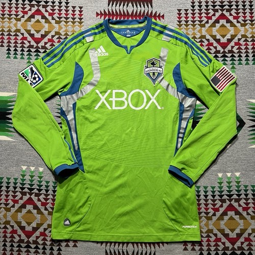 Seattle Sounders FC Adidas Jersey Mens Medium Green Xbox Long Sleeve B4