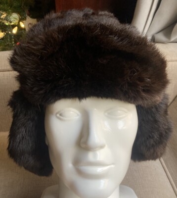 Vintage Women\'s Mink Fur Hat Brown Ear Flaps Winter‎ Ushanka il_1080xN.7036526546_52dc.jpg main image 3