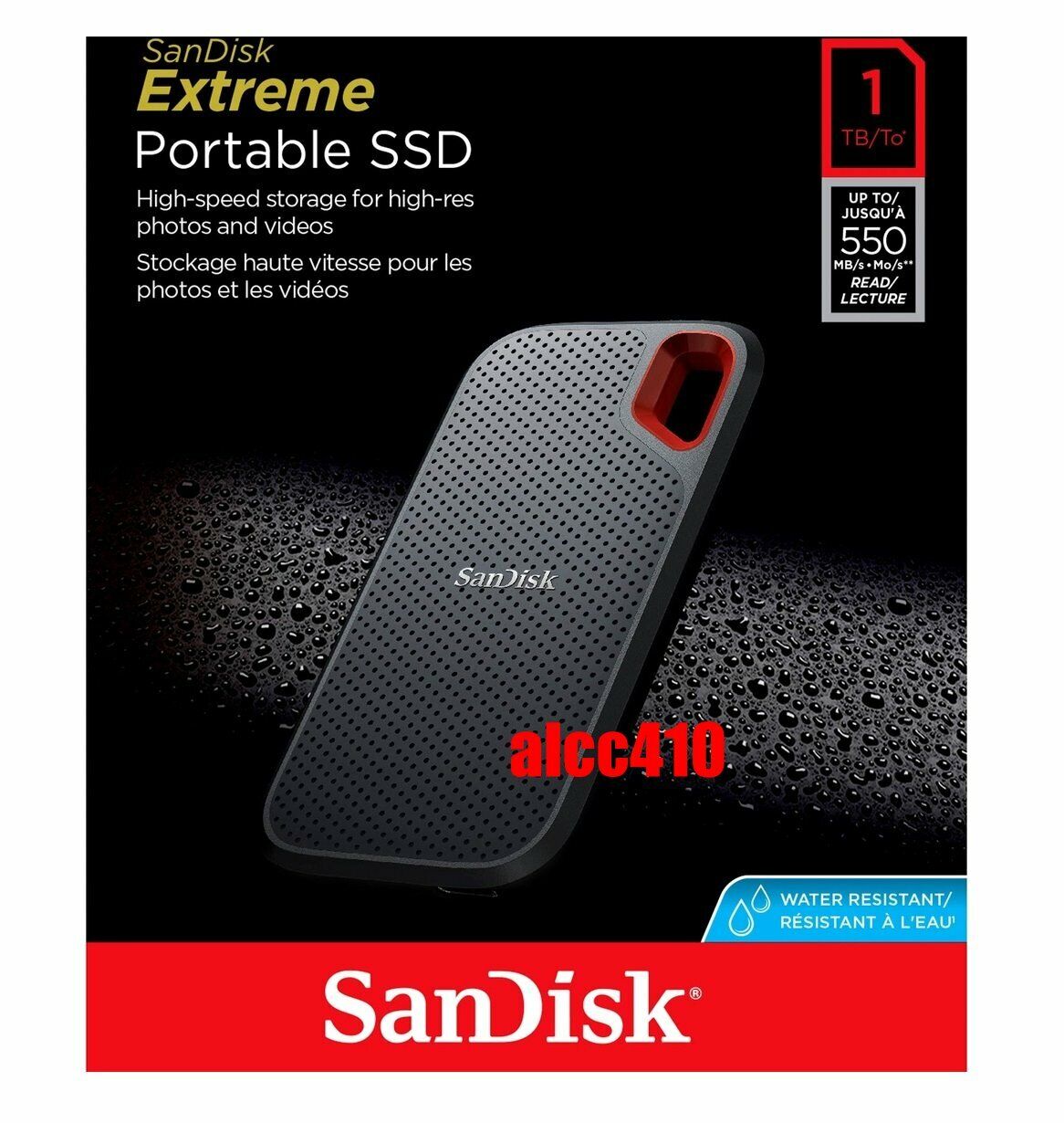 Sandisk Extreme Portable SSD 1TB Solid State Drive Type-C SDSSDE60-1T00 AU