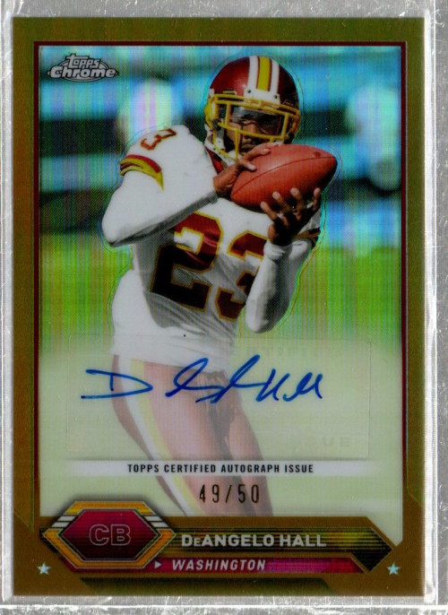 2023 Topps Composite Chrome Gold Refractors #TCADH DeAngelo Hall Auto /50