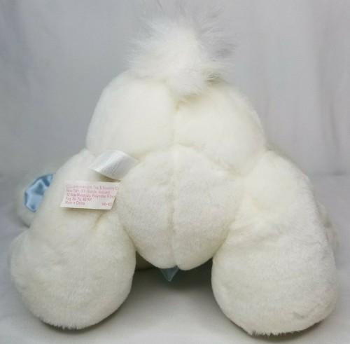 Commonwealth Plush Bunny Vintage White Rabbit 11" Stuffed Animal Cute Easter Bow - Picture 3 of 12