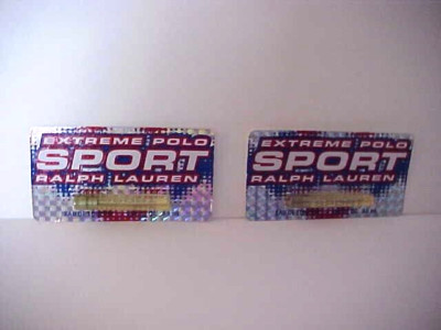 Vintage (2) Ralph Lauren Extreme Polo Sport Eau Toilette Vial .03 oz each Unused