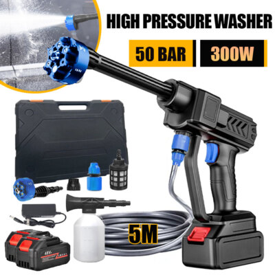 #ad #ad Cordless High Power Washer Car Pressure Washer Jet Water Wash 6 in 1 Cleaner Gun $78.98