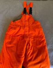 Mount’n Prairie Blaze Orange Hush Hide Insulated Fleece Hunting Bibs Medium