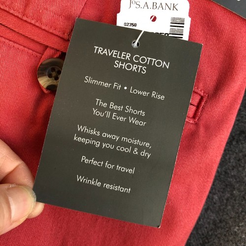 Jos A Bank Salmon Pink Traveler Cotton Shorts Men's 40 - Picture 7 of 8