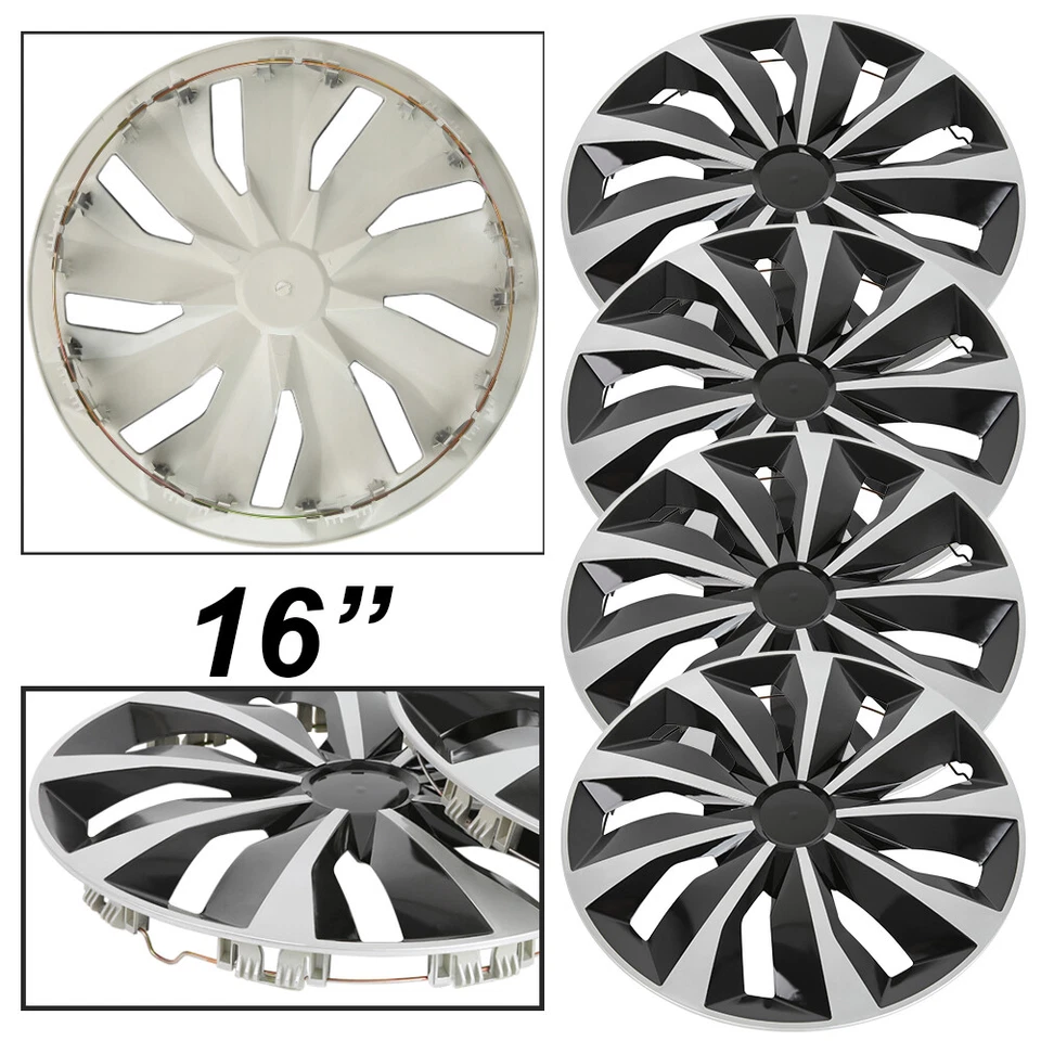 Juego de 4 cubiertas de rueda de 16" tapacubos a presión llanta de acero para Subaru Legacy Sedán Foto 2 de 4