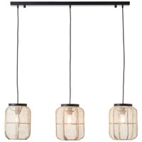 Brilliant 99565/76 Tannah Pendel HäNge Decken Leuchte Lampe 3-Flg Schwarz Natur