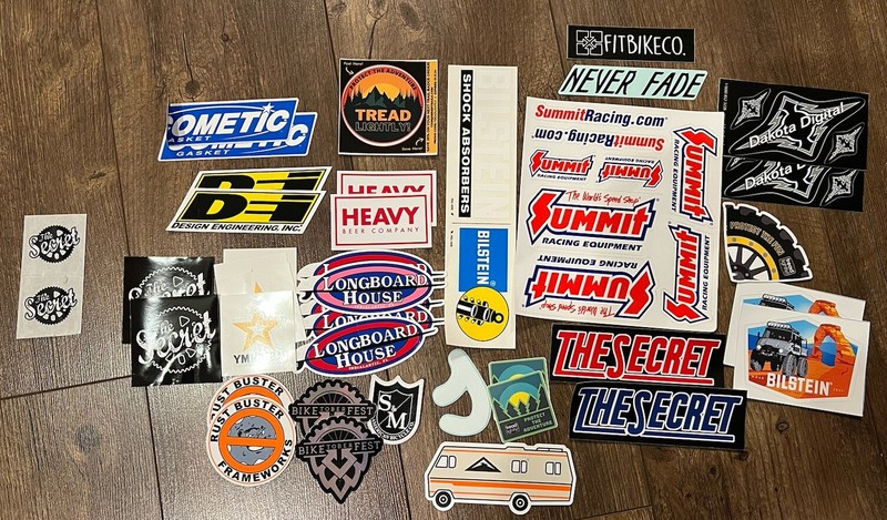 Huge Sticker Lot Summit Dakota Digital Bilstein US Army Fit Bike Cosmetic Etc