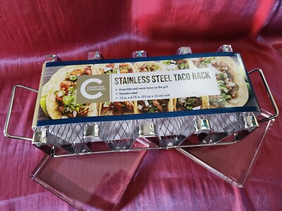 STAYCATION?   Stainless Steel Taco Rack NEW in Packaging