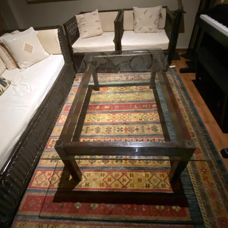 COFFEE TABLE_TEAK & GLASS - Image 2 of 4