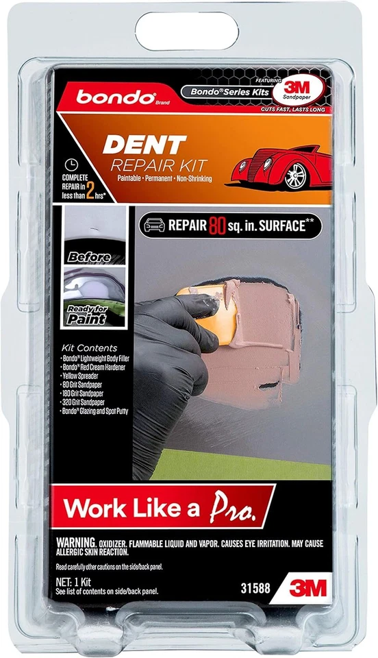 Kit de reparación de abolladuras pintable 3M BONDO 31588, 1 kit Foto 3 de 3