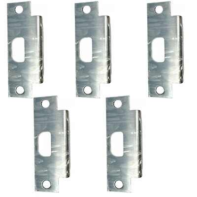 Schlage Door Strike Plate 4 7/8 in x 1 6/8 in Backplate Stainless Steel, 5 Pcs