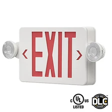 LED Exit Sign Emergency Light Compact Combo Double/single face w/Battery Backup
