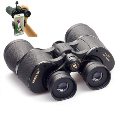 Visionking 7x50 Binoculars Black Hunting Bird Watching Phone Adapter