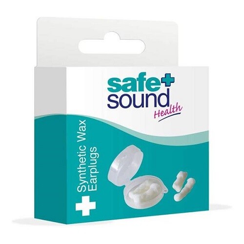 SAFE AND SOUND SYNTHETIC WAX EARPLUGS 6 PAIRS