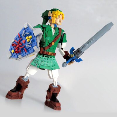 Game Player Character mit Sword und Shield Buiding Toys 552 Stück C9553 Neu