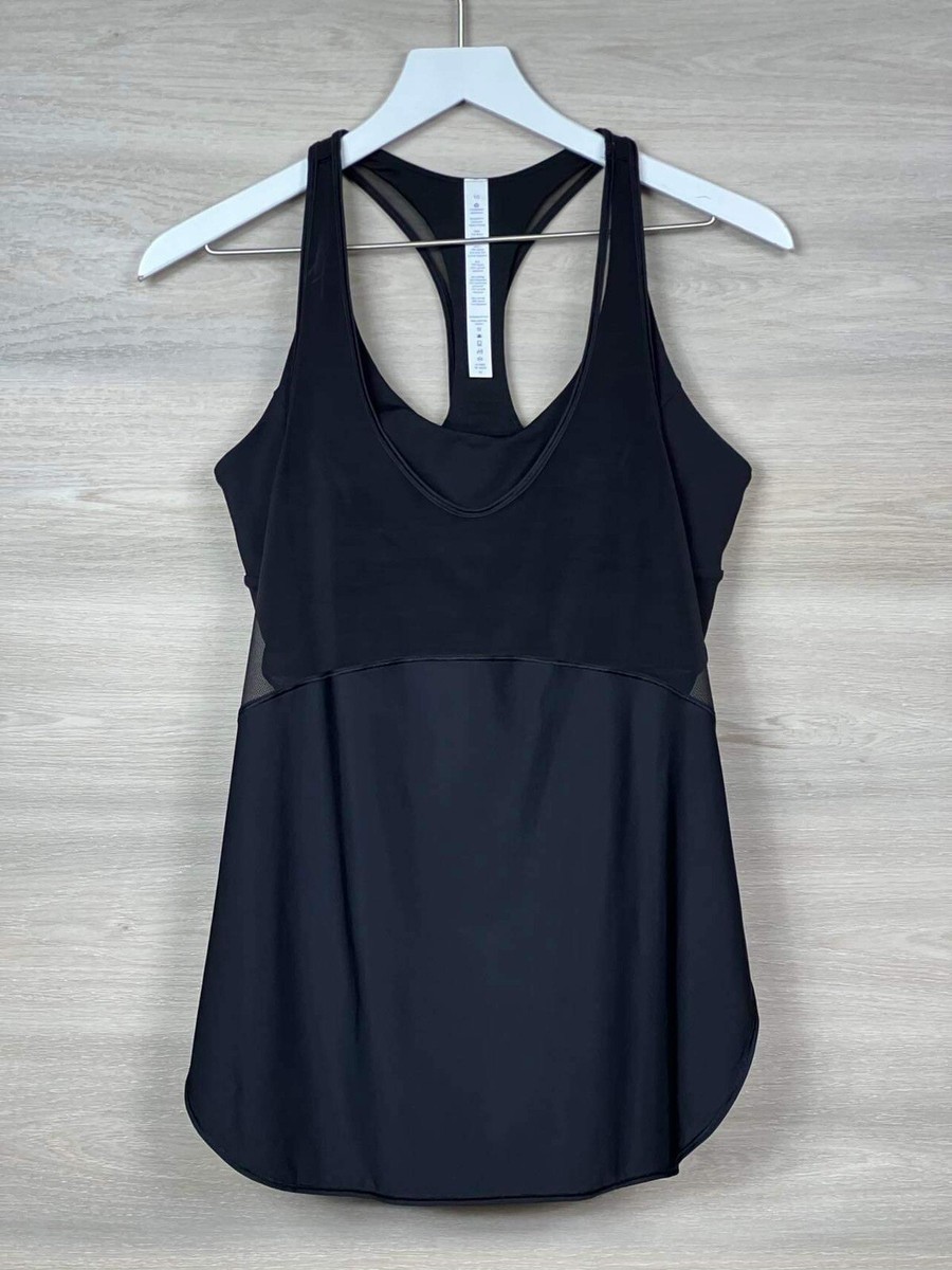 Lululemon Twist Around Tank Light Support Size 10 C/D Cup Black