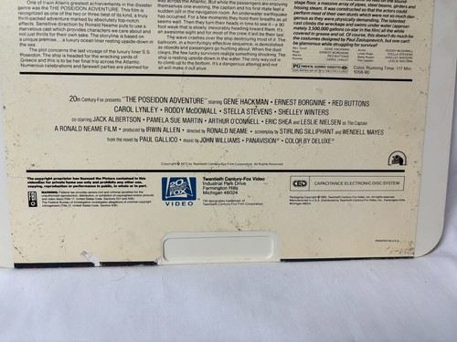 The Poseidon Adventure - Vintage CED VideoDisc veröffentlicht 1972 Hackman Borgnine - Bild 3 von 3