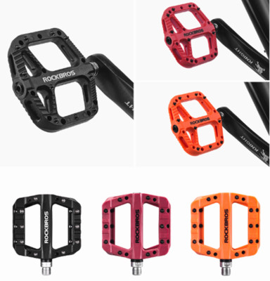 ROCKBROS Nylon Bearings Bike Flat Pedals Ultralight Road BMX MTB Bicycle Pedals